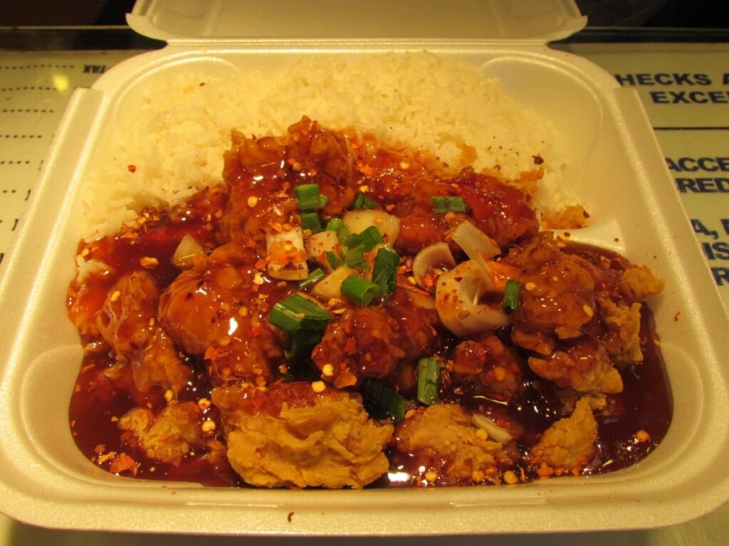 A spicy serving of General Tsao's Chicken is heaping with flavor and gives you more bang for your buck. 