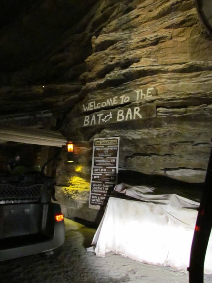 A drive through bar is part of the tour at Top of the Rock.