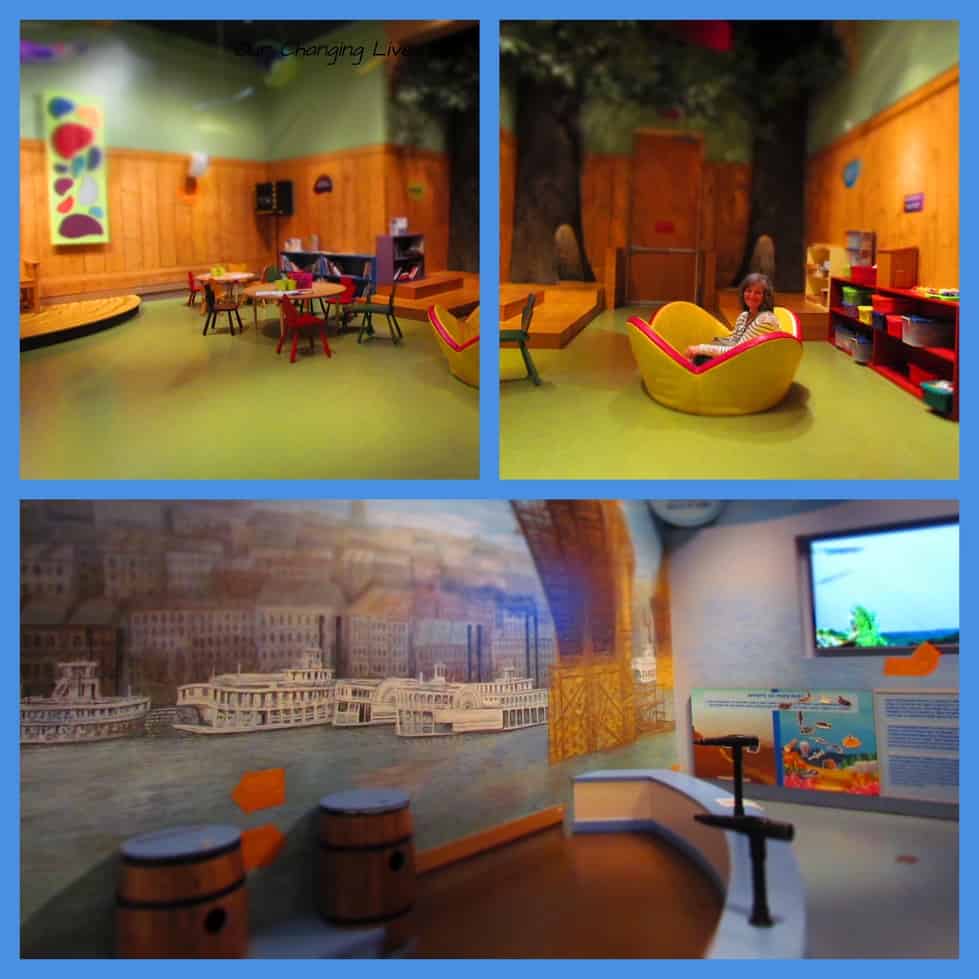 A children's area allows the younger visitors to burn off some energy and use their imaginations.