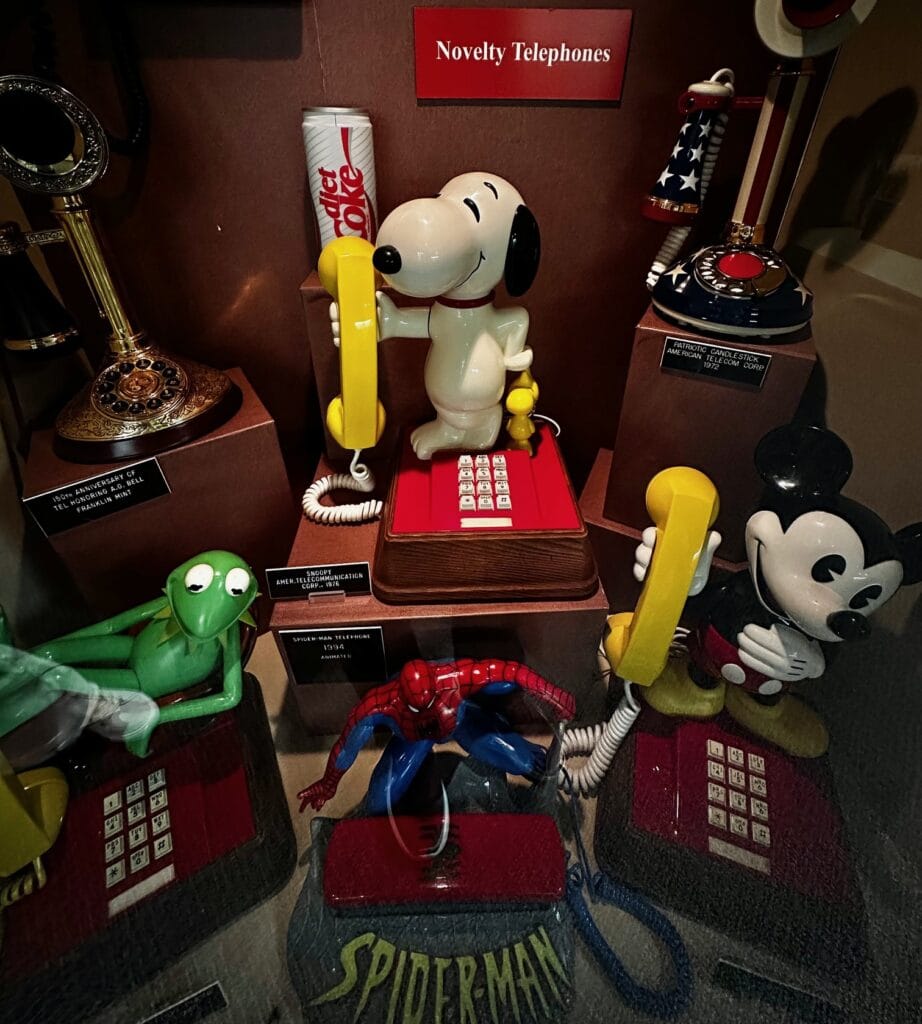 Character phones became popular during the era of land lines.