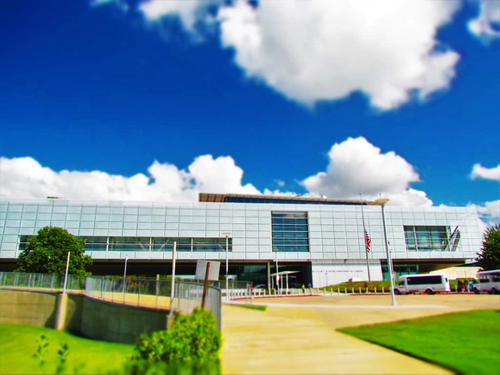 The Clinton Presidential Library has amazing architecture and offers dramatic views of downtown Little Rock.