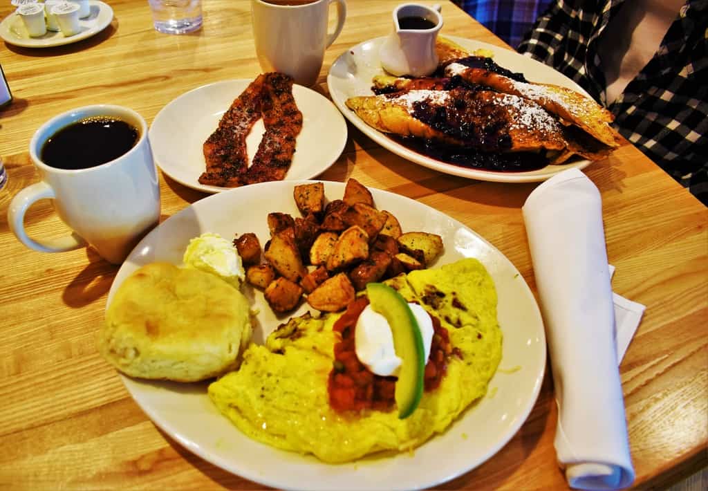 A heraty breakfast can be found at Ginger Sue's in Kansas City, Kansas.