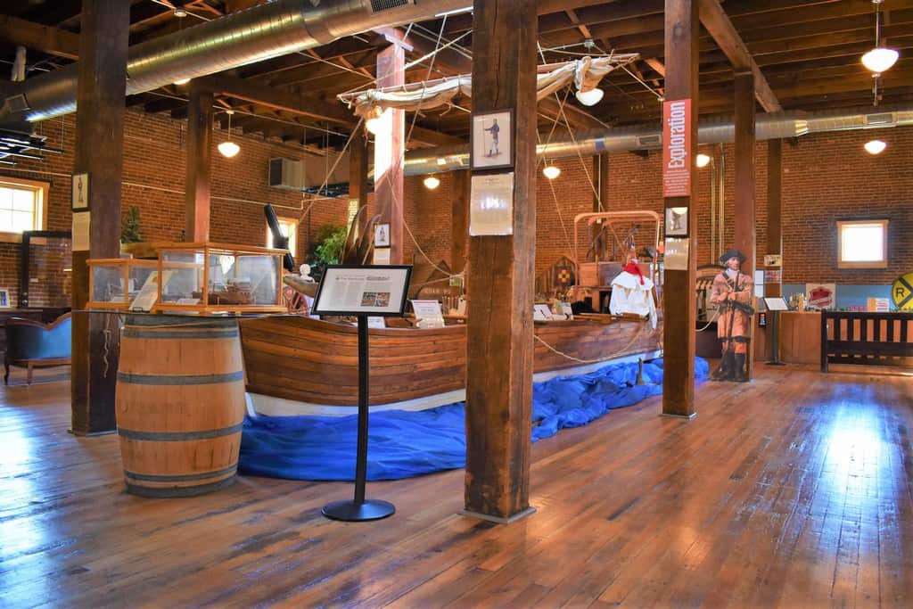 The newly designed space, for the River, Rails, and Trails Museum, welcomes visitors to Boonville, Missouri.
