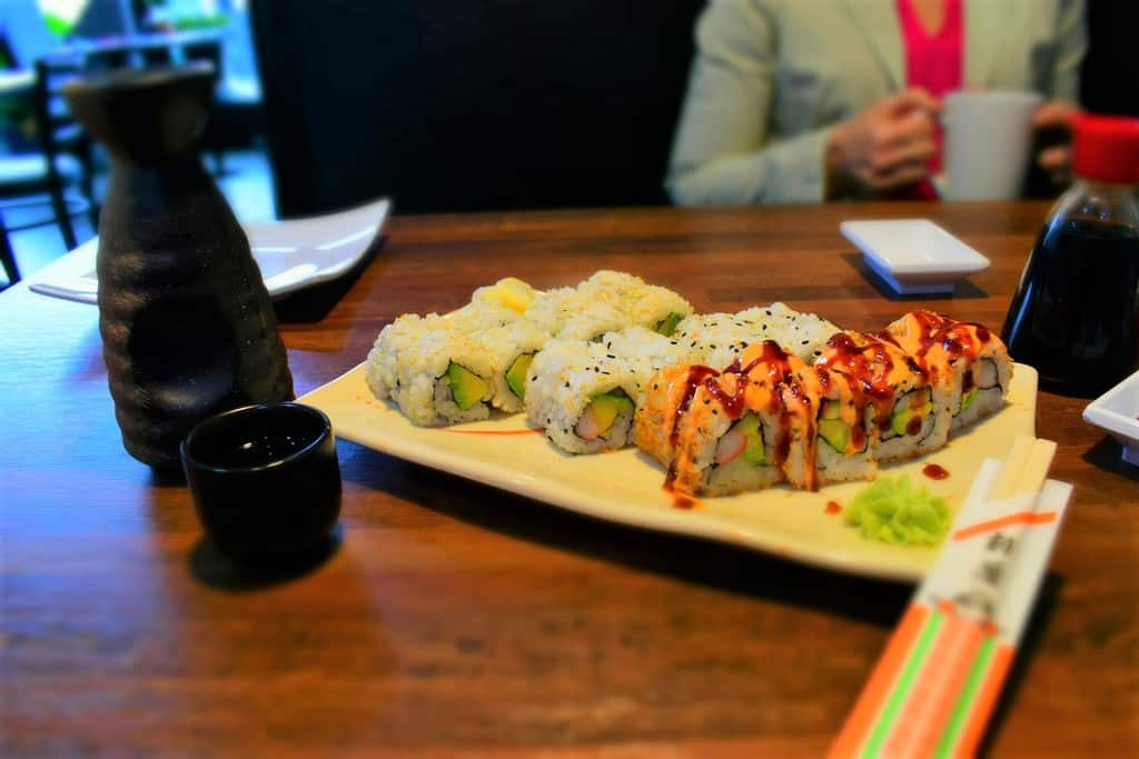 A plate full of sushi is a great way to begin a meal filled with fan favorites.