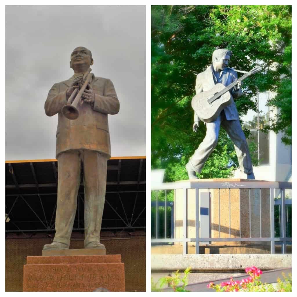 You'll find plenty of memorials to the musical greats who founded Beale Street. 