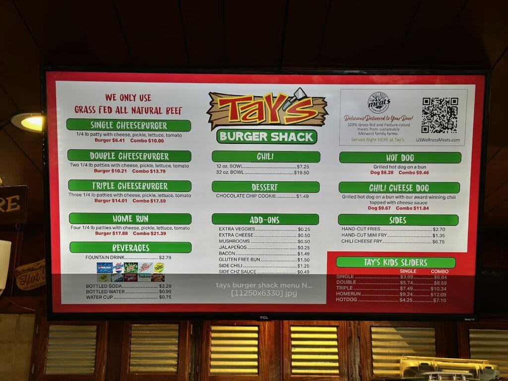 Tay's burger Shack has a smaller menu so they can focus on getting it right.