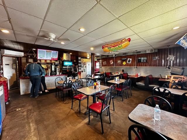 There's plenty of room to spread out during dinner at Tay's Burger Shack.